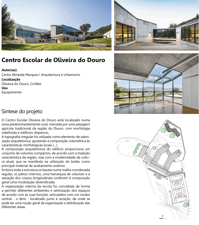 Arquitetura da EB de Oliveira do Douro distinguida em publicação nacional